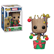 Marvel Comics POP! Marvel Holiday Vinyl Bobble-Head Groot (Lights & Ornaments) - Funko Pop! Figures