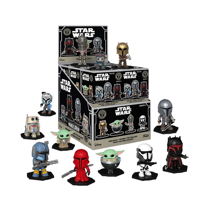 Star Wars Mystery Mini Figures 5 cm The Mandalorian Display (12) - Funko Blind Boxes, Mini Figures & Capsule Toys