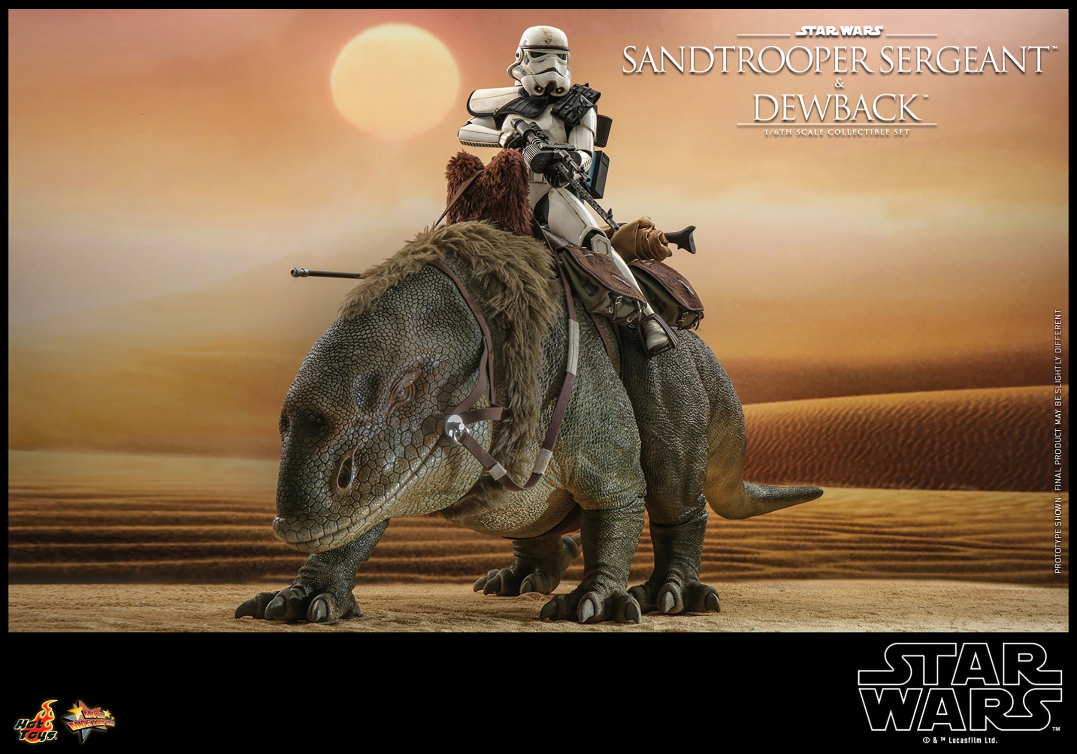 Dewback Deluxe & Sandtrooper Sergeant: Star Wars: A New Hope-Hot Toys