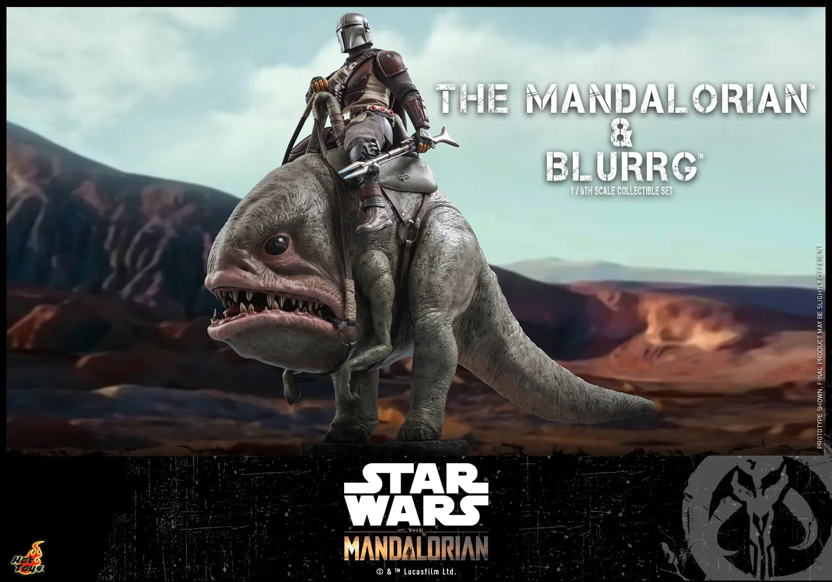 The Mandalorian & Blurrg Set: TMS046: The Mandalorian: Star Wars: Hot Toys