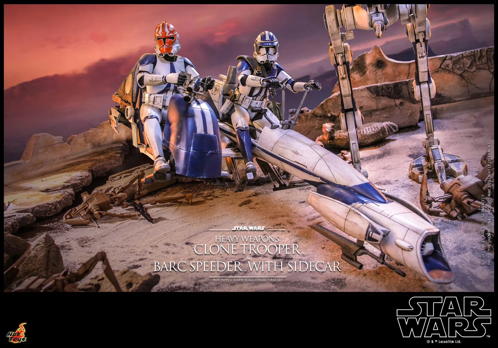 Clone Trooper & BARC Speeder With Sidecar: Star Wars: TMS077: Hot Toys: Hot Toys