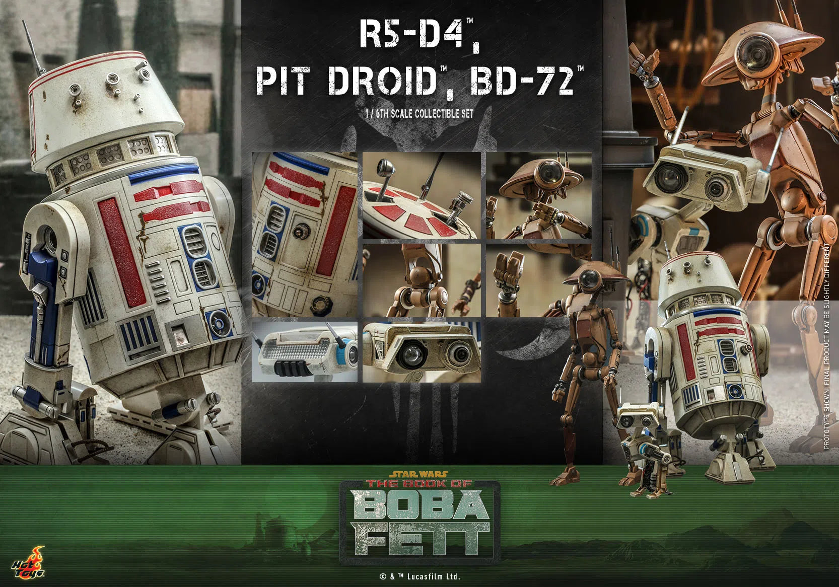 R5-D4, Pit Droid & BD-72: Star Wars: The Book Of Boba Fett: Hot Toys