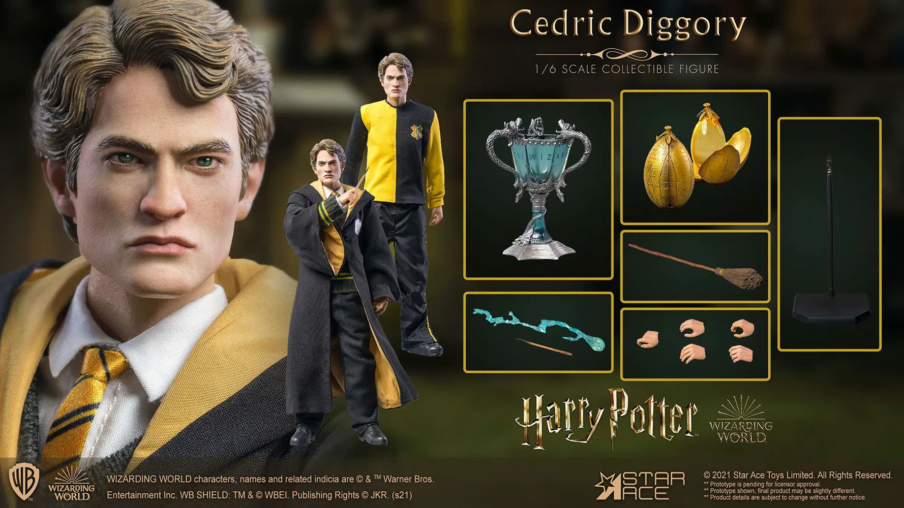 Harry Potter & The Goblet Of Fire: Cedric Diggory: Deluxe: Sixth Scale Figure: Star Ace