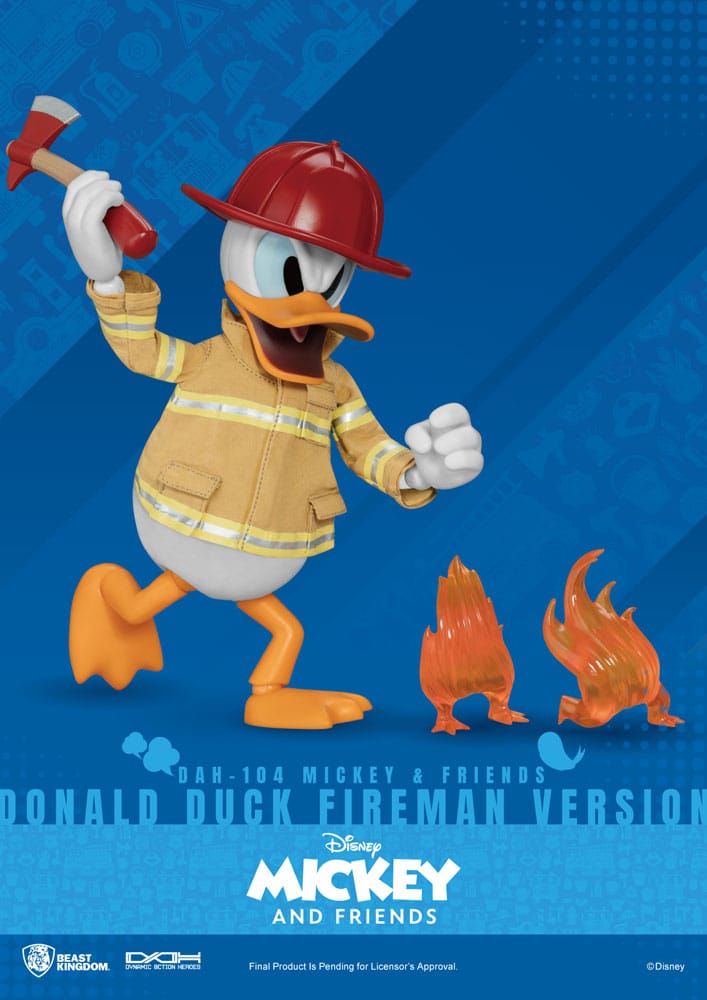 Mickey & Friends Dynamic 8ction Heroes Action Figure 1/9 Donald Duck Fireman Ver. 24 cm - Beast Kingdom Toys Action Figures