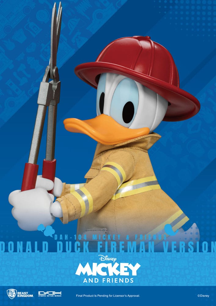 Mickey & Friends Dynamic 8ction Heroes Action Figure 1/9 Donald Duck Fireman Ver. 24 cm - Beast Kingdom Toys Action Figures