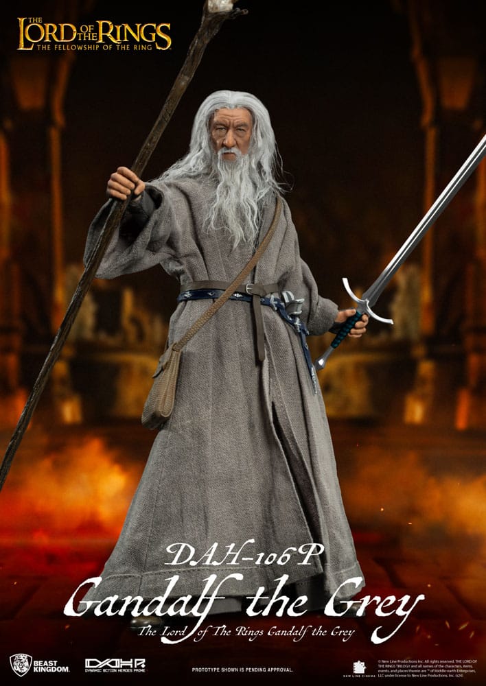 Lord of the Rings Dynamic 8ction Heroes Action Figure 1/9 Gandalf the Grey 21 cm - Beast Kingdom Toys Action Figures