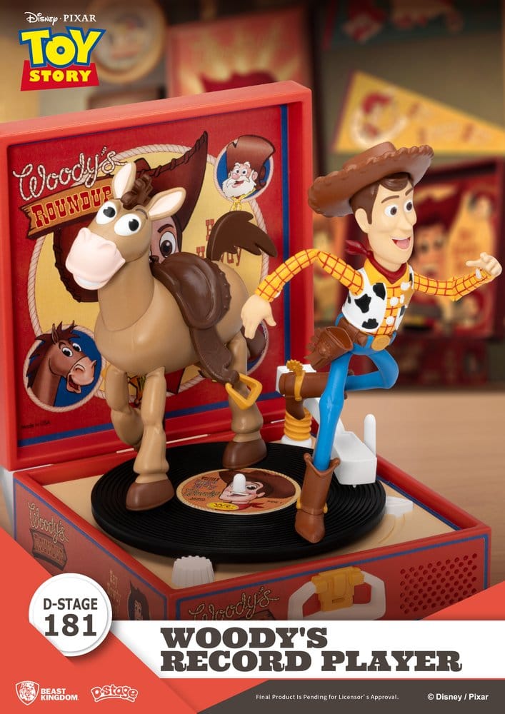Toy Story Record Player Series PVC figure Woody's Record Player 13 cm - Beast Kingdom Toys Action Figures