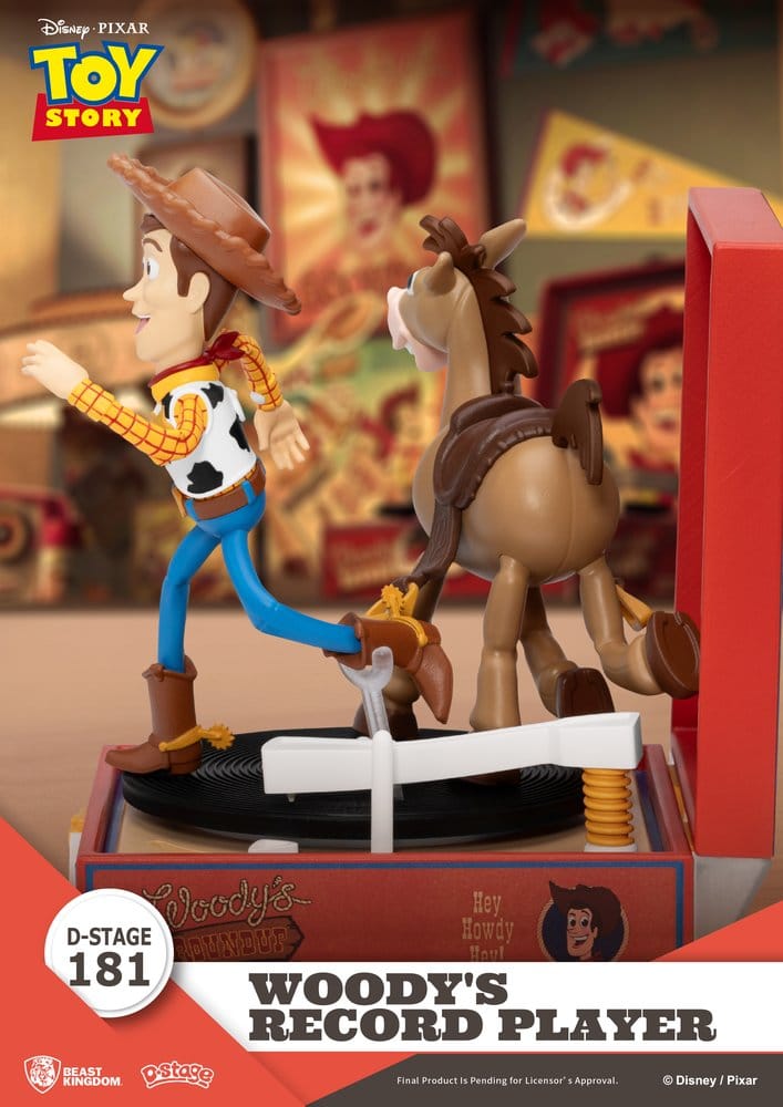 Toy Story Record Player Series PVC figure Woody's Record Player 13 cm - Beast Kingdom Toys Action Figures