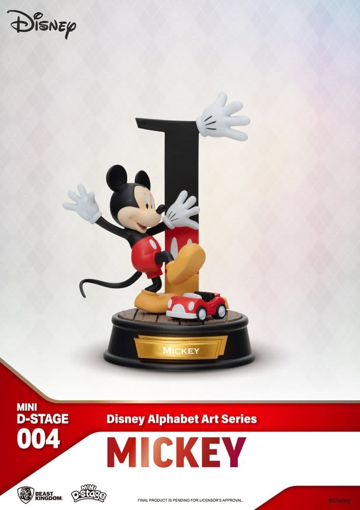 Disney Mini Diorama Stage Statues 6-pack Alphabet Art - Beast Kingdom Toys Mini Figures
