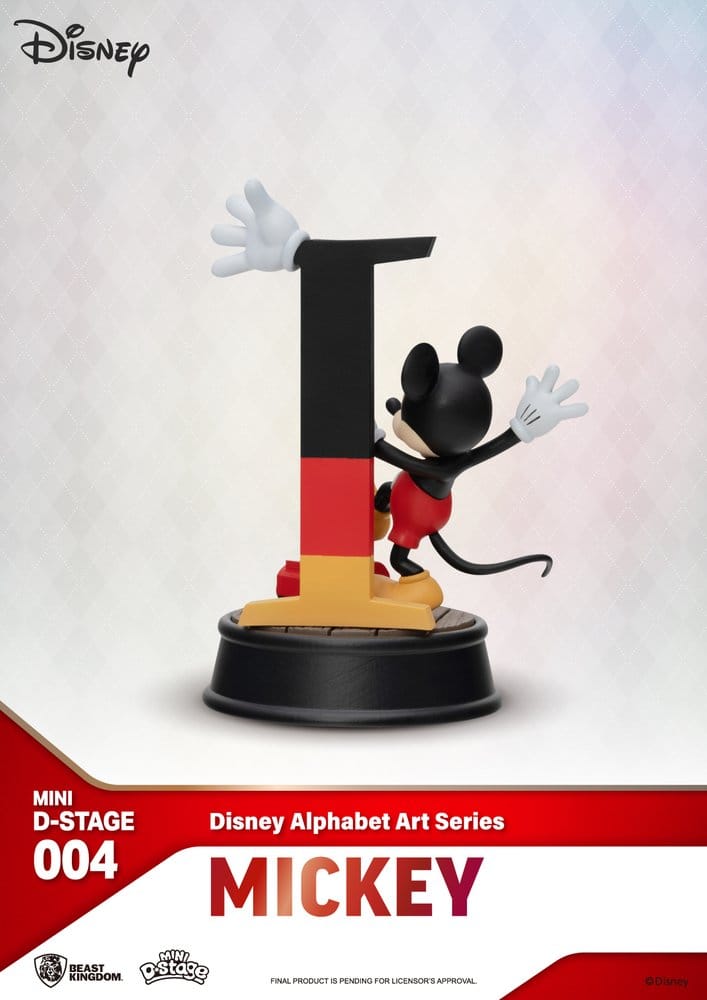 Disney Mini Diorama Stage Statues 6-pack Alphabet Art - Beast Kingdom Toys Mini Figures