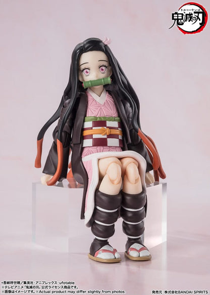 Demon Slayer: Kimetsu no Yaiba S.H. Figuarts Action Figure Nezuko Kamado - Bandai Tamashii Nations Action Figures