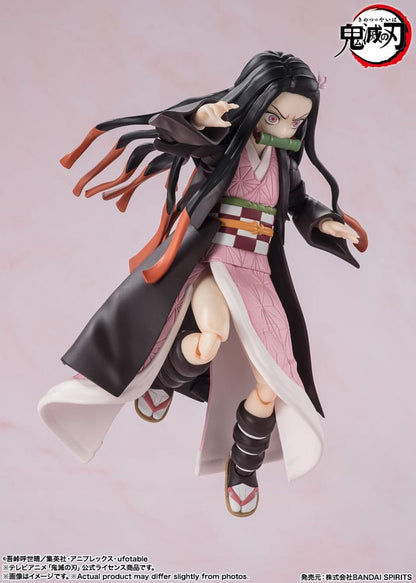 Demon Slayer: Kimetsu no Yaiba S.H. Figuarts Action Figure Nezuko Kamado - Bandai Tamashii Nations Action Figures