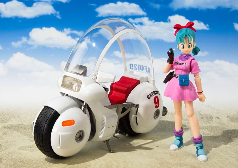 Dragon Ball S.H. Figuarts Vehicle with Figure Bulma's Motorcycle Hoipoi Capsule No. 9 - Bandai Tamashii Nations Vehicles
