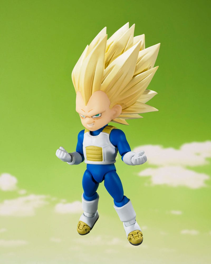 Dragon Ball S.H.Figuarts Action Figure Super Saiyan Level 3 Vegeta (mini) Daima 8 cm - Bandai Tamashii Nations Action Figures