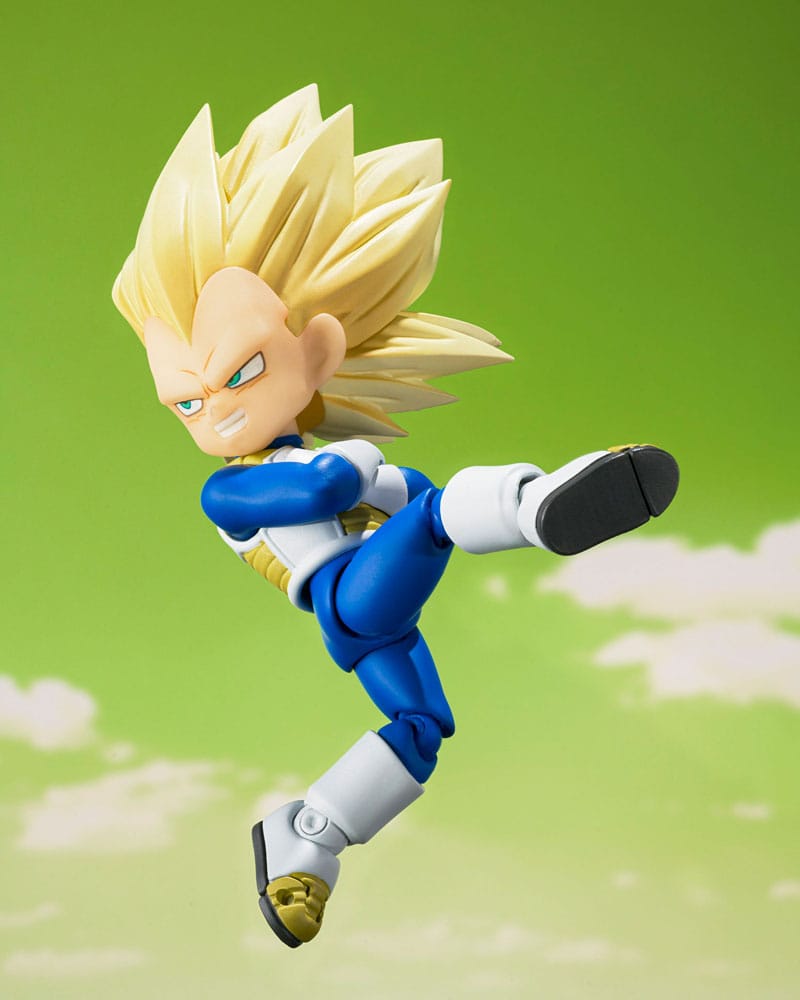 Dragon Ball S.H.Figuarts Action Figure Super Saiyan Level 3 Vegeta (mini) Daima 8 cm - Bandai Tamashii Nations Action Figures