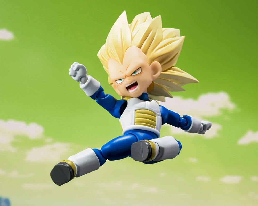 Dragon Ball S.H.Figuarts Action Figure Super Saiyan Level 3 Vegeta (mini) Daima 8 cm - Bandai Tamashii Nations Action Figures