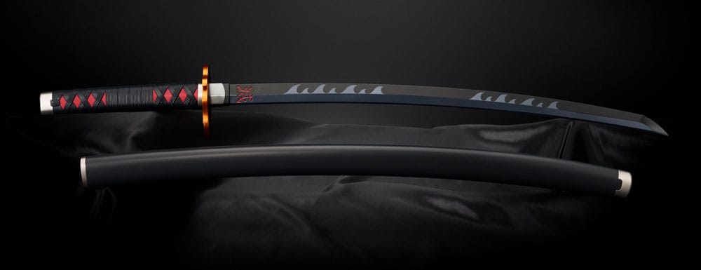 Demon Slayer: Kimetsu no Yaiba Proplica Replica 1/1 Nichirin Sword (Tanjiro Kamado) Kyojuro Rengoku´s Sword Gueard Ver. 88 cm - Bandai Tamashii Nations Replicas: 1/1