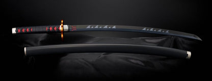 Demon Slayer: Kimetsu no Yaiba Proplica Replica 1/1 Nichirin Sword (Tanjiro Kamado) Kyojuro Rengoku´s Sword Gueard Ver. 88 cm - Bandai Tamashii Nations Replicas: 1/1