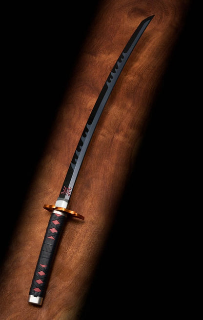 Demon Slayer: Kimetsu no Yaiba Proplica Replica 1/1 Nichirin Sword (Tanjiro Kamado) Kyojuro Rengoku´s Sword Gueard Ver. 88 cm - Bandai Tamashii Nations Replicas: 1/1