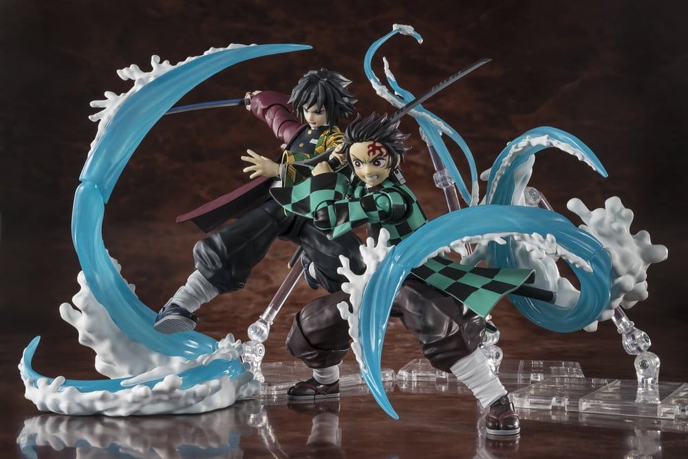 Demon Slayer: Kimetsu no Yaiba S.H. Figuarts Accessory Set Tanjiro Kamado & Giyu Tomioka Water Breathing Option Parts Set - Bandai Tamashii Nations Action Figure Accessories
