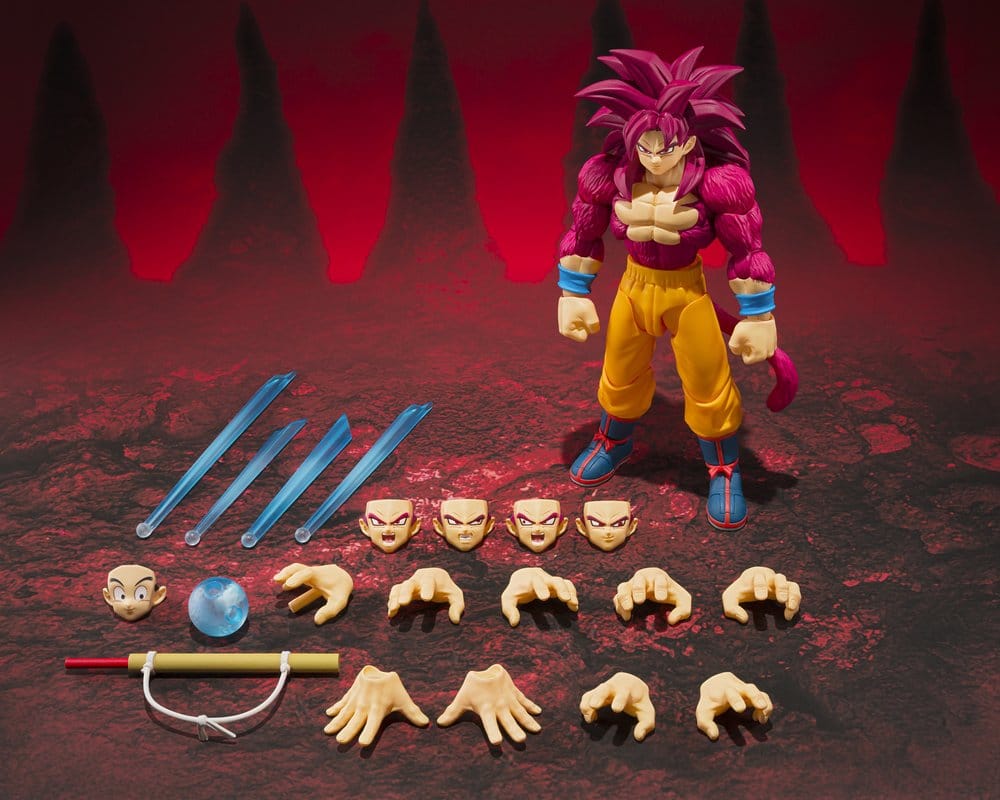Dragon Ball S.H. Figuarts Action Figure Super Saiyan 4 Son Goku -Daima- 15 cm - Bandai Tamashii Nations Action Figures