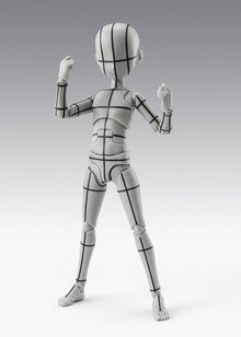 S.H.Figuarts Action Figure Body-Kun -Ken Sugimori- Edition -Wireframe- (Gray Color Ver.) 13 cm - Bandai Tamashii Nations Action Figures