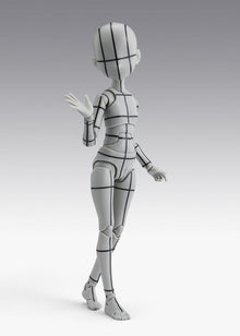 S.H.Figuarts Action Figure Body-Chan -Ken Sugimori- Edition -Wireframe- (Gray Color Ver.) 13 cm - Bandai Tamashii Nations Action Figures