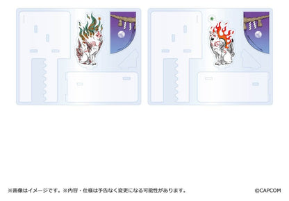 Okami 20th Anniversary Reprint Art Project Acrylic Bookends - Capcom Book Ends