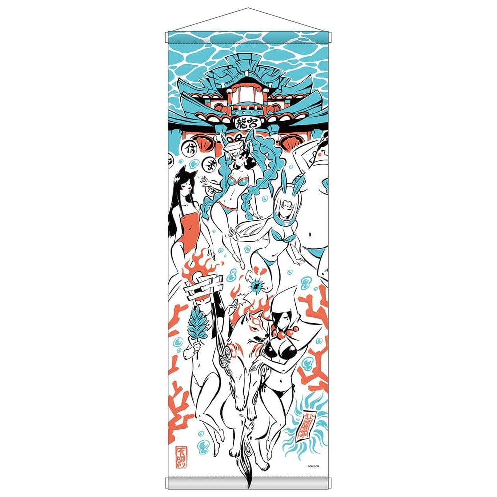 Okami 20th Anniversary Reprint Art Project Tapestry Summer 74 x 28 x - Capcom Home & Decor