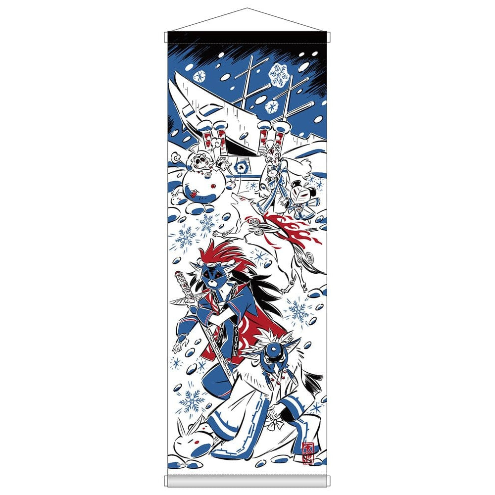 Okami 20th Anniversary Reprint Art Project Tapestry Winter 74 x 28 x - Capcom Home & Decor