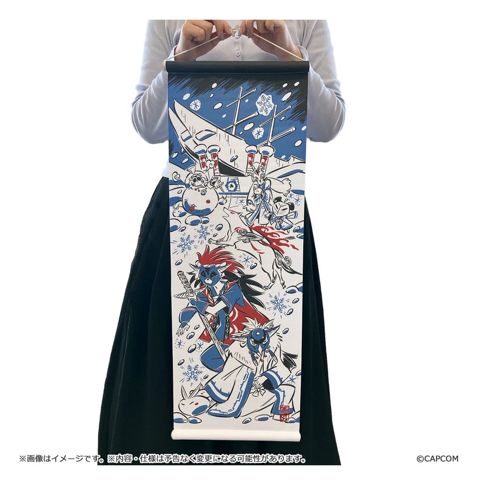 Okami 20th Anniversary Reprint Art Project Tapestry Winter 74 x 28 x - Capcom Home & Decor
