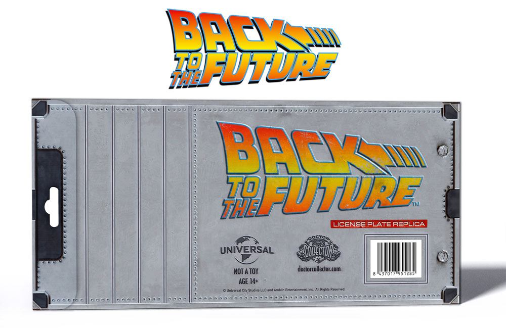 Back To The Future Replica 1/1 ´Outatime´ DeLorean License Plate - Doctor Collector Replicas
