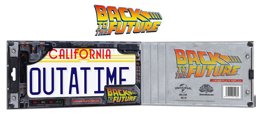 Back To The Future Replica 1/1 ´Outatime´ DeLorean License Plate - Doctor Collector Replicas