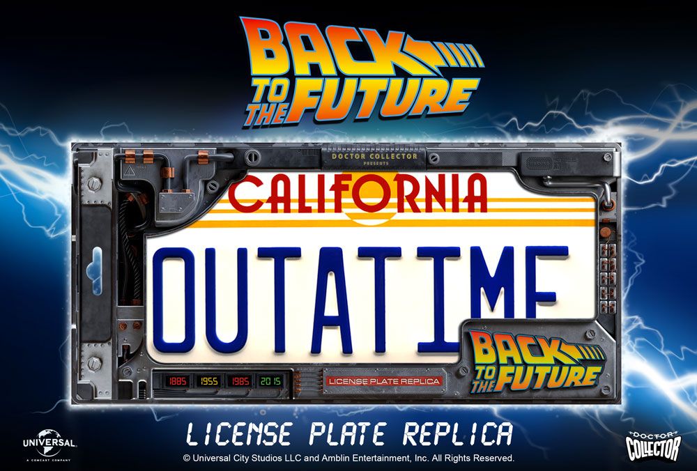 Back To The Future Replica 1/1 ´Outatime´ DeLorean License Plate - Doctor Collector Replicas