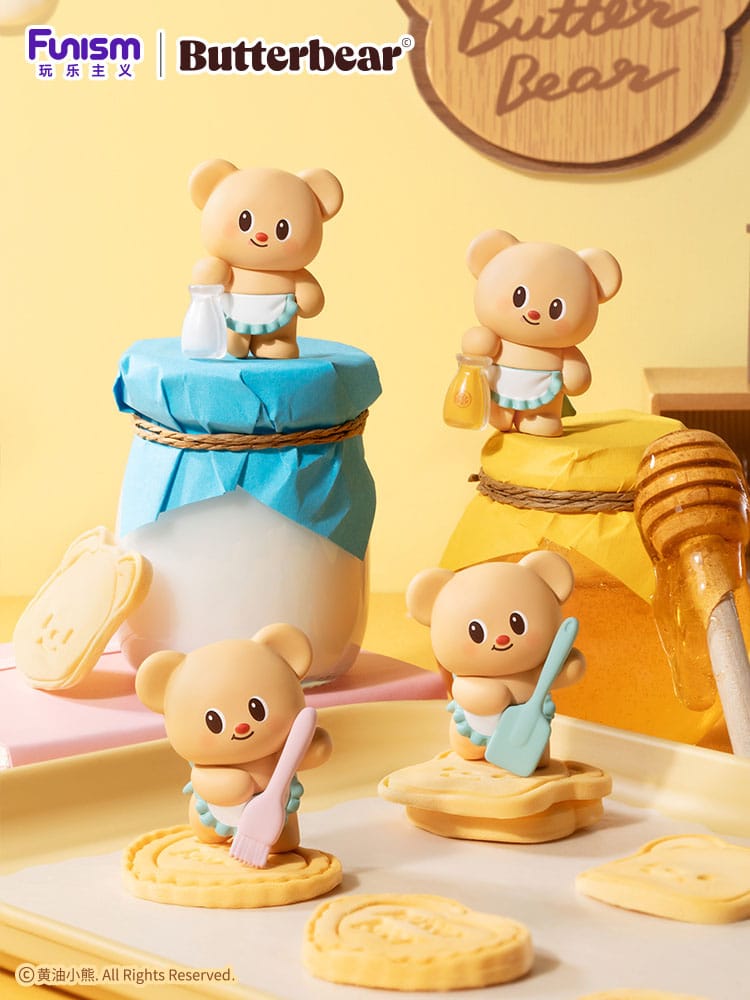 Butterbear Baked with Love Series Mini Figures 3-Pack Chubby Face Display Box Qty 6