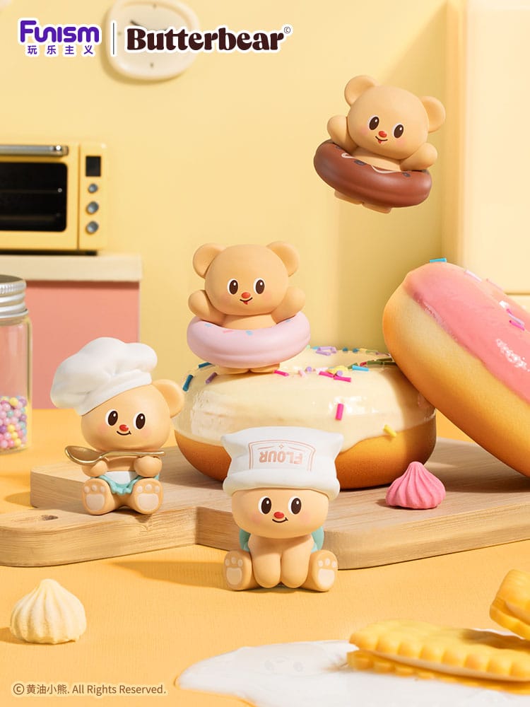 Butterbear Baked with Love Series Mini Figures 3-Pack Chubby Face Display Box Qty 6