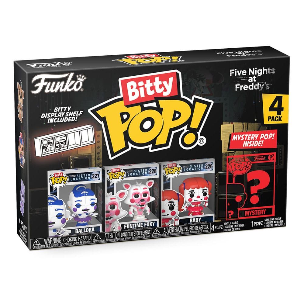 Five Nights at Freddy's Bitty POP! Vinyl Figure 4-Pack Ballora 2,5 cm - Funko Mini Figures, Pop! Figures