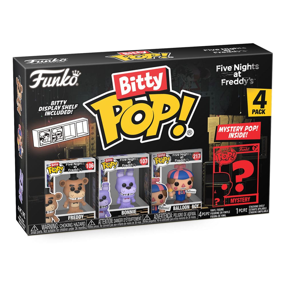 Five Nights at Freddy's Bitty POP! Vinyl Figure 4-Pack Freddy 2,5 cm - Funko Mini Figures, Pop! Figures