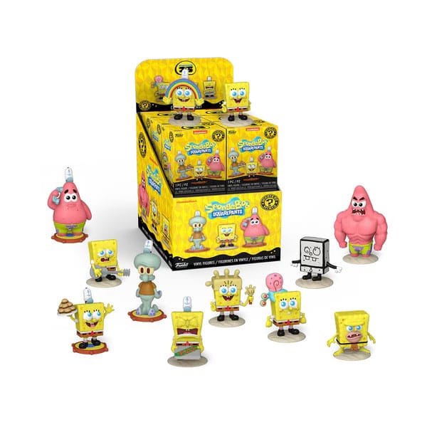 SpongeBob SquarePants Mini Figures 25th Anniversary 5 cm Display Box Qty 12 - Funko Mini Figures, Blind Boxes