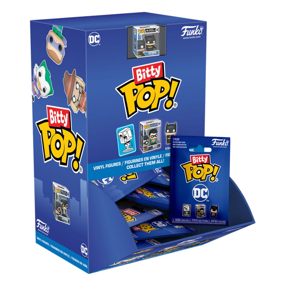 DC Comic Bitty POP! Vinyl Figure Display Box Qty 36 DC 2,5 cm - Funko Mini Figures, POP! Figures