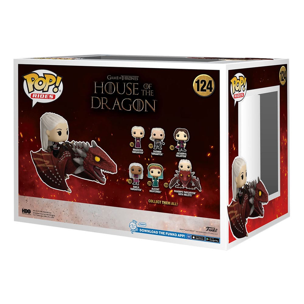 House of the Dragon POP! Rides Deluxe Vinyl Rhaenys Targaryen with Meleys - Funko Pop! Figures