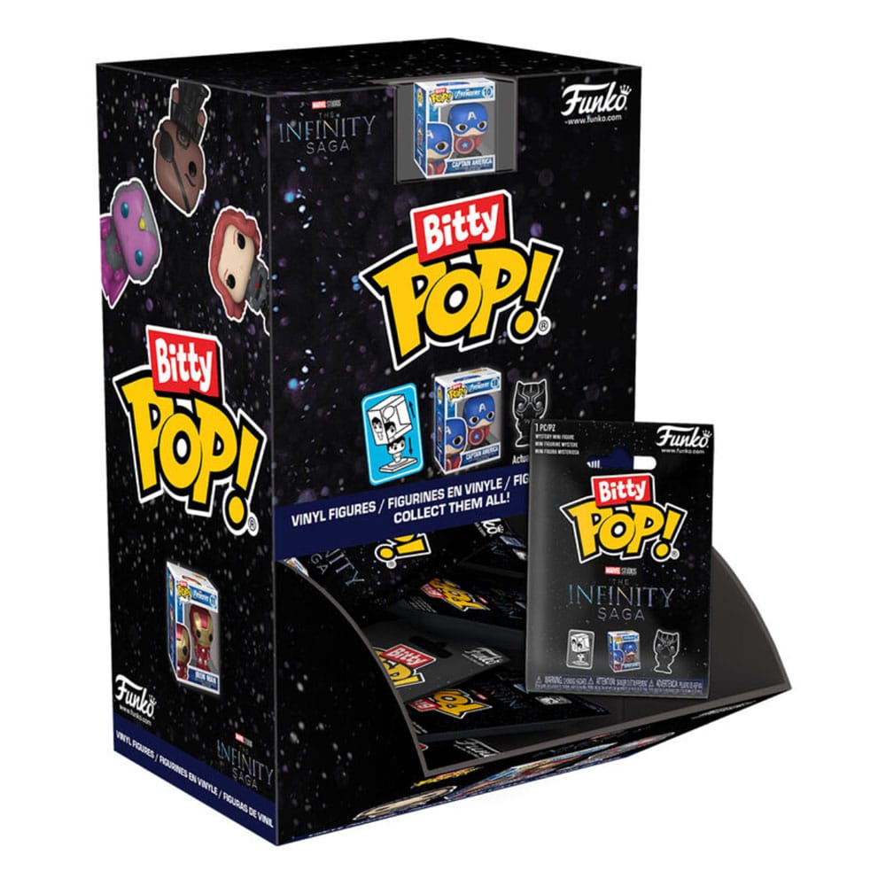 Marvel Mystery Bitty POP! Vinyl Figures 2 cm The Infinity Saga Display Box Qty 32 - Funko Pop! Figures, Blind Boxes