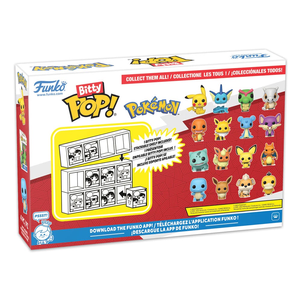 Pokémon Bitty POP! Vinyl Figure 4-Pack Series 3 2 cm - Funko Mini Figures, Pop! Figures