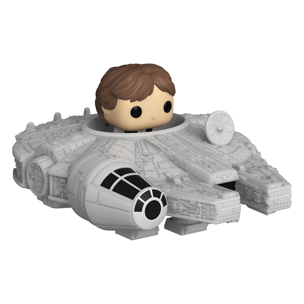 Star Wars Bitty POP! Rides Vinyl Figure Display Han Solo w/Millenium Falcon 2,5 cm - Funko POP! Figures