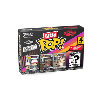 Stranger Things Bitty POP! Vinyl Figure 4-Pack Dustin 2,5 cm - Funko Mini Figures, Pop! Figures