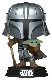 Star Wars POP! Vinyl Bobblehead Figure Mandalorian with Grogu (Impressions) Exclusive - Funko POP! Figures