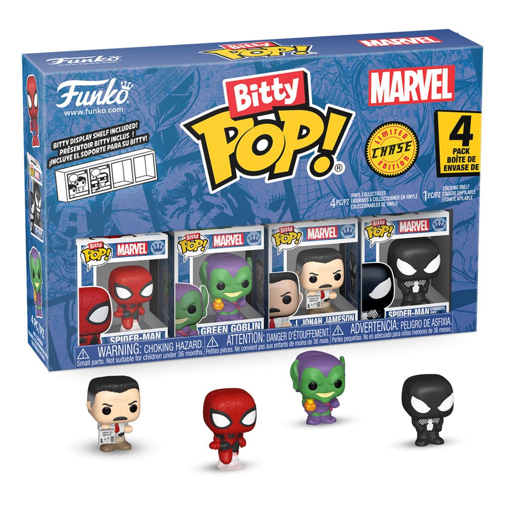 Spider-Man Bitty POP! Vinyl Figure 4-Pack Series 1 2 cm - Funko Mini Figures, POP! Figures