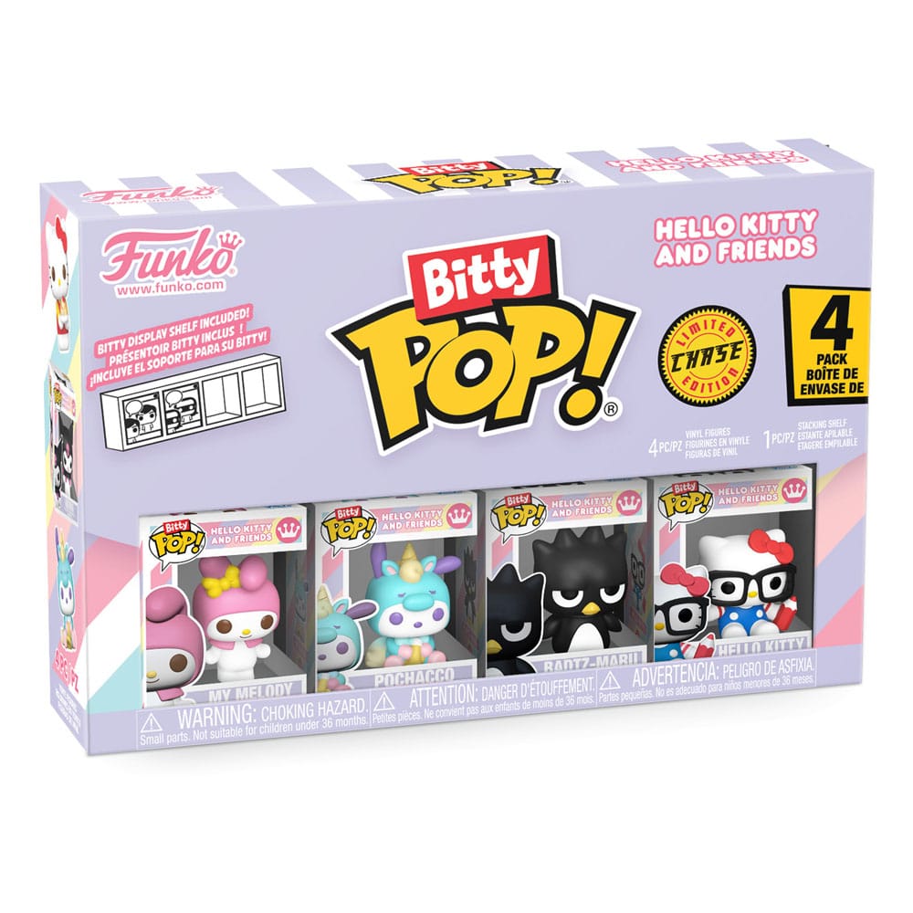 Hello Kitty and Friends Bitty POP! Vinyl Figure 4-Pack Series 4 2 cm - Funko Mini Figures, Pop! Figures