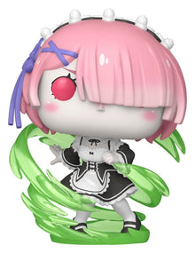 Re:Zero POP! Plus Vinyl Figure Ram (Wind Magic) (Glow) Exclusive - Funko POP! Figures