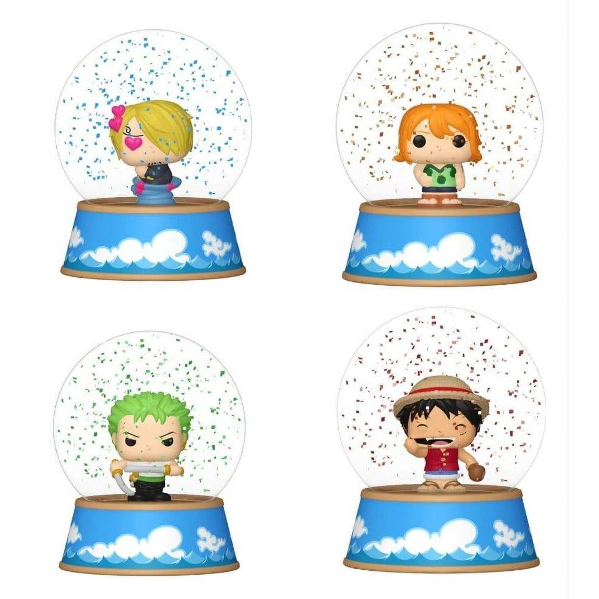 One Piece Mini Figures Glitter Globes PDQ 5 cm Display Box Qty 12 - Funko Blind Boxes